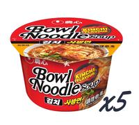 Nong Shim KIMCHI Flavour Big Bowl Noodles Soup Ramen 5 x 100g Bowls UK Seller