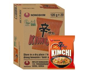 Nong Shim Kimchi Korean Ramyun Ramen Noodles HALAL (Box of 20 packet)