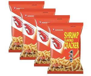 Nong Shim Shrimp Chips Cracker Prawn Cracker Savoury Snacks 75g (Pack of 4)