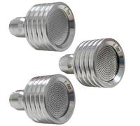 NONGKANG 3 Pack 0.3mm/0.4mm/0.5mm Hole Stainless Steel Pressure Washer Nozzle Tips, 1/4" Quick Connect Adapter, Soft Rain Shower Spray Head for Car Washing, Garden Watering & Tire Detailing, Silver