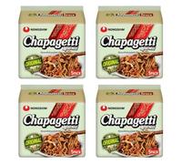 NONGSHIM Chapagetti Original Black Bean Sauce Flavor Instant Noodles, 20-Pack (140g per Bag) | Korean Halal-Certified Noodle Snack | Quick & Easy Meal