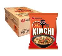 Nongshim Kimchi Ramyun Instant Noodles, 120g - Halal, Vegan, Pack of 20 - Ramen