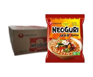 NongShim Neoguri Hot Instant Noodles, 120 g, Pack of 20