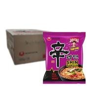 Nongshim Non-Fried JAYFAI Tom Yum Flavour Hot Instant Noodles, 20 x 123g Packets (Includes Noodle, Seasoning, Paste & Vegetable Mix), Gourmet Spicy Korean Ramen, Halal Certified
