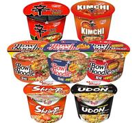 Nongshim Shin Ramyun & Spicy Ramen Instant BIG BOWL Noodle Soup (5 Bowls, 5 Different Flavours)