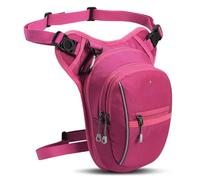 nongyo Motorbike Tactical Travel Cell Mobile Phone Purse Fanny Pack Bags Motorcycle Drop Waist Leg Bag Thigh Belt Hip Bum Waterproof Motor Pannier Bag(Pink)