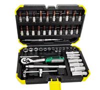 nongyo Ratchet Kit Socket Wrench Set 1/4" 72 Tooth Ratcheting Wrench Set with Extension Bar for Auto Repairing and Household