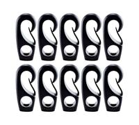 NONGYU 10Pcs Black Reusable Bungee Hook Kayak Boats Shock Cord Hook Replacement Cord Tightener Hook Fixed Tool Cord Tightener Hook