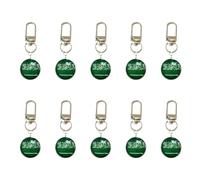 NONGYU 10PCS / set Trend Football Keychains Feature Bright Country Flags Rustproof Alloy and Glass Backpacks Decoration Soccer Event Keychains