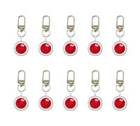 NONGYU 10PCS / set Trend Football Keychains Feature Bright Country Flags Rustproof Alloy and Glass Backpacks Decoration Soccer Event Keychains