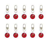 NONGYU 10PCS / set Trend Football Keychains Feature Bright Country Flags Rustproof Alloy and Glass Backpacks Decoration Soccer Event Keychains