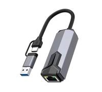 NONGYU 2.5Gbps Ethernet Adapter Type C/USB to RJ45 Gigabit Networking Wire Networking Connector for Notebook PC Type C/USB to
