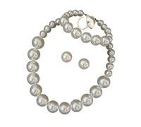 NONGYU 2 Elegant Simulated Pearls Collection 5Pcs Necklace Earrings Set for Women ' s Special Occasions Daily Wear Imitation Pearls Bridal Jewelry Set