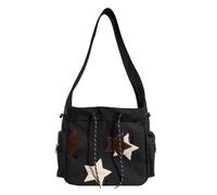 NONGYU 2024 Messenger Bag Canvas Star Bag School Bag Large Capacity Crossbody Shoulder Bag for Teens Versatile Vintage Bag