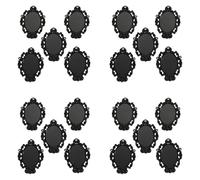 NONGYU 20PCS Multifunctional Oval Pendant Stand Suitable for Jewelry Displaying Jewelry Time Gemstones Alloy Texture Design Alloy Finding