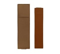 NONGYU 2Pcs Leather Pen Case with Adjustable Elastic Band Leather Pencil Pouches for Hardcover Notebook Planner Journal Folder Pen Strap Set