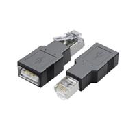 NONGYU 2Pieces USB To RJ45 Connectors USB2.0 Female To Ethernet Male Adapter For Desktop Computers And Routers Plugs And Play