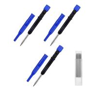 NONGYU 3 Pieces Stainless Steel Tip Carpentry Pencils Woodworking Marking Tool for Precise on Wood Metal Handcraft Tool