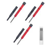 NONGYU 3 Pieces Stainless Steel Tip Carpentry Pencils Woodworking Marking Tool for Precise on Wood Metal Handcraft Tool