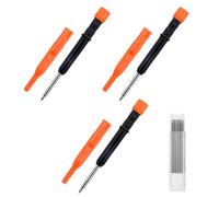 NONGYU 3 Pieces Stainless Steel Tip Carpentry Pencils Woodworking Marking Tool for Precise on Wood Metal Handcraft Tool