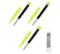 NONGYU 3 Pieces Stainless Steel Tip Carpentry Pencils Woodworking Marking Tool for Precise on Wood Metal Handcraft Tool