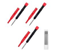 NONGYU 3 Pieces Stainless Steel Tip Carpentry Pencils Woodworking Marking Tool for Precise on Wood Metal Handcraft Tool