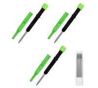 NONGYU 3 Pieces Stainless Steel Tip Carpentry Pencils Woodworking Marking Tool for Precise on Wood Metal Handcraft Tool