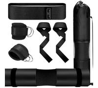 NONGYU Complete Hip Thrusts Barbells Pad Set with Ankle Straps Pull Band Resistance Loop for Lower Body Fitness Training Professional Gym Accessories