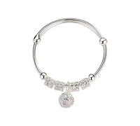 NONGYU Courtly Styles Adjustable Slide for Women Silver Plated Copper Materials Comfortable Wear Adjustable