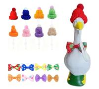 NONGYU Cyclical Waterfowl Hat Deck Set Of 8 Permanent Polyster Rosin Mix Holiday Themes Including Nationalistic Halloween Christmas Designs Impermeable Waterfowl Statue Clothing Set