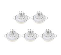 NONGYU Double Plate B9A Vacuum Tube Socket with Reinforced Mounting Legs 9 Pin Base Set for 12AT7 Amplifiers Construction Gold Plate Socket with Tins Layer for Music Lover Amplifiers