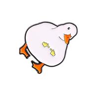NONGYU Elegant Duck Shaped Lapel Pin Handmade Animal Brooch Stylish Corsage Badge Fashion Accessory for Parties and Dinners