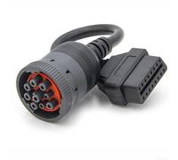 NONGYU Heavy-Duty J1939 9Pin to OBDII 16Pin Adapter Cable for Precise Engine Analysis and Error Code Reading Truck Diagnostic Adapter Cable