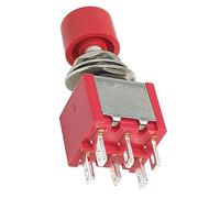 NONGYU PS102 3Pin 6Pin Reset High Current 250VAC 2A ABS Metal Housing Fast Response Electrical Equipment Auto Reset Push Button ABS Metal