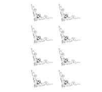 NONGYU Set of 8 Decorative Metal Book Corner Guards Elegant Design Sturdy Protect Easy Installation for Books Albums Notebooks Book Corner Protectors