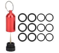 NONGYU Small Cylinder Storage Bottle With 12 Seal Rings Diving Cylinder Valves Sealing Rings Aluminum Alloy Diving Tanks Portable Accessory