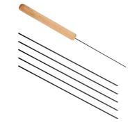 NONGYU Stainless Steel Baiting Needle Portable Baits Needle Rigging Replacement Baiting Tool with Wooden Handle for Freshwater & Saltwater Fishing