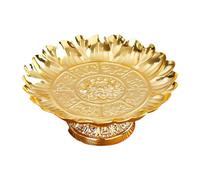 NONGYU Traditional Buddhist Offering Plate With Lotuses Pattern Home Temple Decoration Tray Temple Sacrifice Bowl