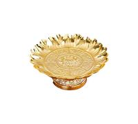 NONGYU Traditional Buddhist Offering Plate With Lotuses Pattern Home Temple Decoration Tray Temple Sacrifice Bowl