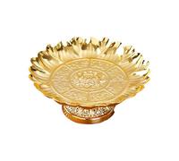 NONGYU Traditional Buddhist Offering Plate With Lotuses Pattern Home Temple Decoration Tray Temple Sacrifice Bowl