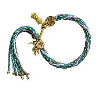 NONGYU Traditional Tibetan Styles Handwoven with Green Tara and Wealth God Designs for Everyday Casual Daily Wear Birthday Jewelry