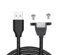NONGYU USB 2.0 Male To Female Extension Cable With Panel Mount Screws Fast Data Transfer Cord 25/50/100/150/200/300/500CM Screw Lock USB Cable