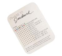 NONGYU Wood Phase 10 Scoreboard Scoring Board Portable Travel Board Game Wood Phase 10 Score For Party Family Adults Light Weight Scoring
