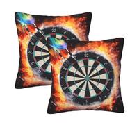 NONHAI 2PCS Decorative Throw Pillow Covers 18"x18" Square Pillowcases Covers Dart Board Pillowcases Modern Farmhouse Home Decor Sofa Cushions Covers for Couch Bed Living Room