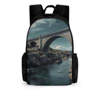 NONHAI A Bridge Across Travel Backpack for Women Men Carry On Backpack Lightweight 15.6inch Laptop Backpack