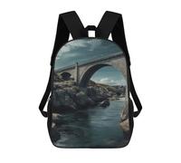 NONHAI A Bridge Across Travel Backpack for Women Men Carry On Backpack Waterproof 15.6inch Laptop Backpack