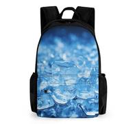 NONHAI Blue Ice Cube Background Travel Backpack for Women Men Carry On Backpack Lightweight 15.6inch Laptop Backpack