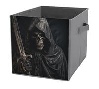 NONHAI Collapsible Storage Bins with Dual Handles Fabric Storage Basket Foldable Cubes Organizer Baskets Skeleton in Robe Storage Boxes for Organizing Clothing Cube Storage Organizer Bins