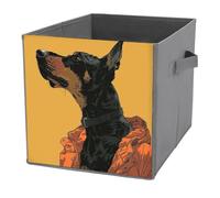 NONHAI Collapsible Storage Bins with Dual Handles Fabric Storage Basket Foldable Cubes Organizer Baskets Anime Dog Art Storage Boxes for Organizing Clothing Cube Storage Organizer Bins