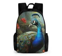 NONHAI Colorful Peacock Travel Backpack for Women Men Carry On Backpack Lightweight 15.6inch Laptop Backpack